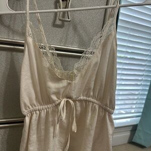 American Eagle Cream Lace Chemise